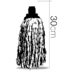 Mop, serpillère à franges pour balai, recharge vadrouille, tête de rechange de balai en microfibre super absorbante -Hauteur 30 cm