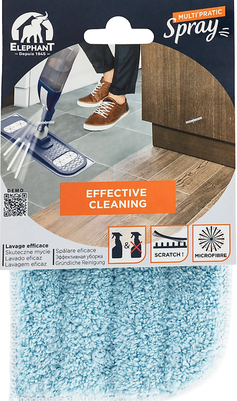 MultiPratic - Housse de lavage microfibre Elephant