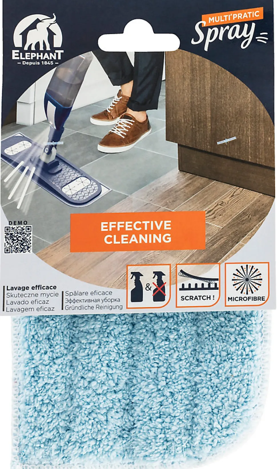 MultiPratic - Housse de lavage microfibre Elephant