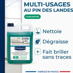 Nettoyant assainissant multi-usages senteur pin des landes Starwax 5L