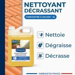 Nettoyant décrassant toitures, murs et sols gros nettoyage Starwax 5L