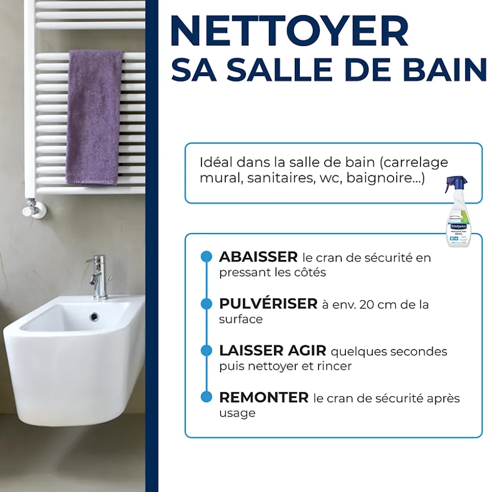 Nettoyant dégraissant javel Starwax 500 ml