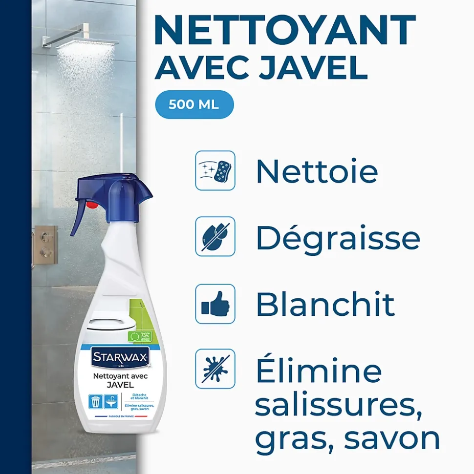 Nettoyant dégraissant javel Starwax 500 ml