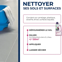 Nettoyant désodorisant multi-usages senteur fleur des bois Starwax 1L