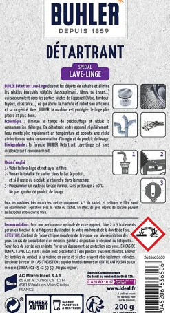 Nettoyant détartrant lave-linge Buhler 200g