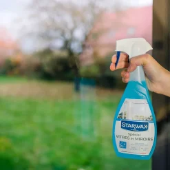 Nettoyant pulvérisateur spécial vitres et miroirs à l'alcool Starwax 0,5L