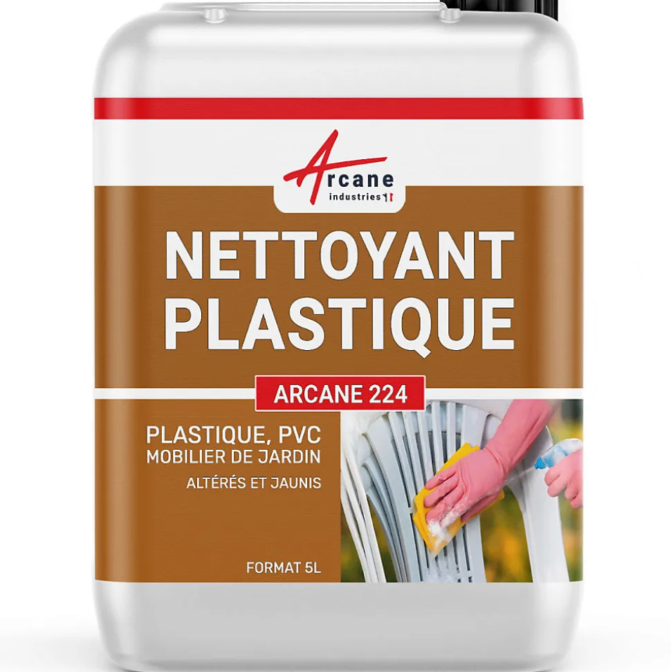 NETTOYANT RÉNOVATEUR PLASTIQUE - 5 L - ARCANE INDUSTRIES