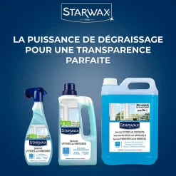 Nettoyant spécial vitres anti-traces à l'alcool Starwax 5L