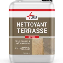 Nettoyant terrasse professionnel rapide pavé autobloquant pierre béton - 5 L - ARCANE INDUSTRIES