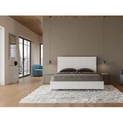 Nouveau Lit Egos avec sommier 160x190 frêne blanc