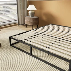 November Sleep Lit 90 x 190 cm - Cadre en acier - Lattes en bois