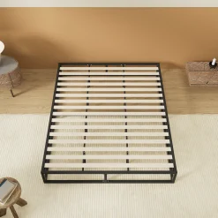 November Sleep Lit 90 x 190 cm - Cadre en acier - Lattes en bois