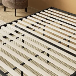 November Sleep Lit 180 x 200 cm - Cadre en acier - Lattes en bois