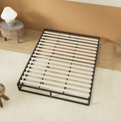 November Sleep Lit 140 x 200 cm - Cadre en acier - Lattes en bois