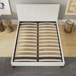 November Sleep Lit 160x200 cm avec tête de lit tissu lin