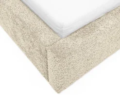 Orane - lit coffre - 180x200 cm - en tissu bouclette - Best Mobilier