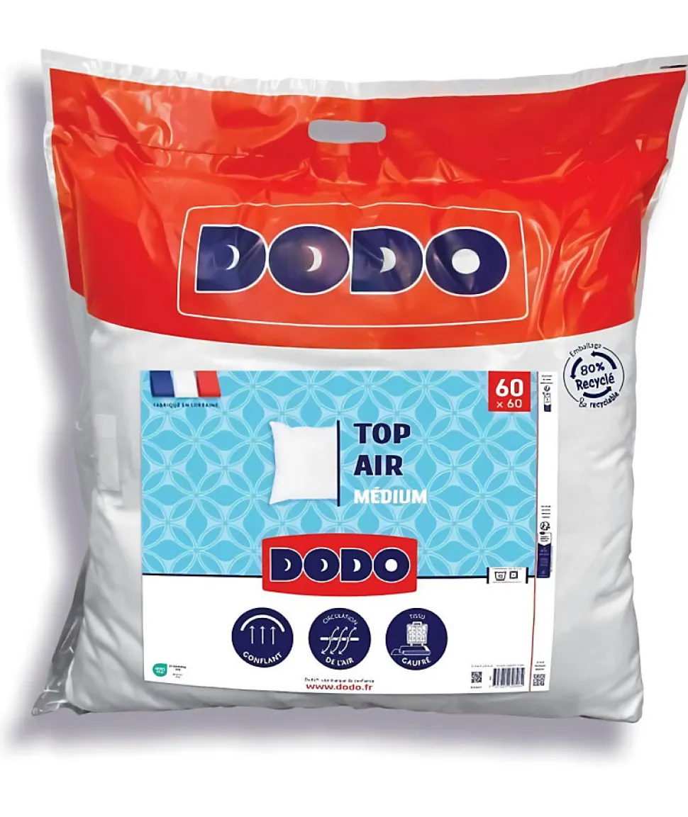 Oreiller - DODO - MEDIUM TOP AIR - 60 x 60 cm - Blanc