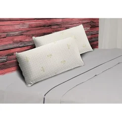 Oreiller - ECCOX - Pack de 2 - Mousse mémoire Soja - 60 x 40 cm - Fermeté moyenne