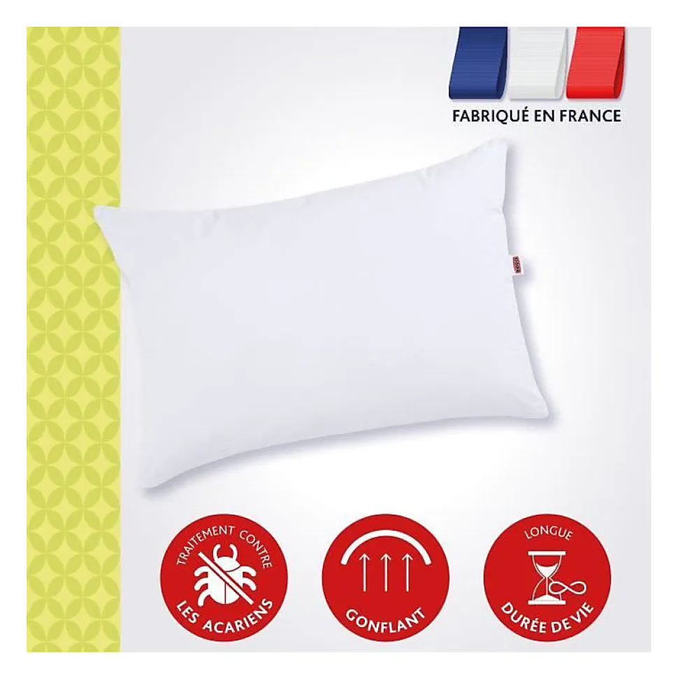 Oreiller anti-acariens 50x70 cm - 100% Polyester - DODO