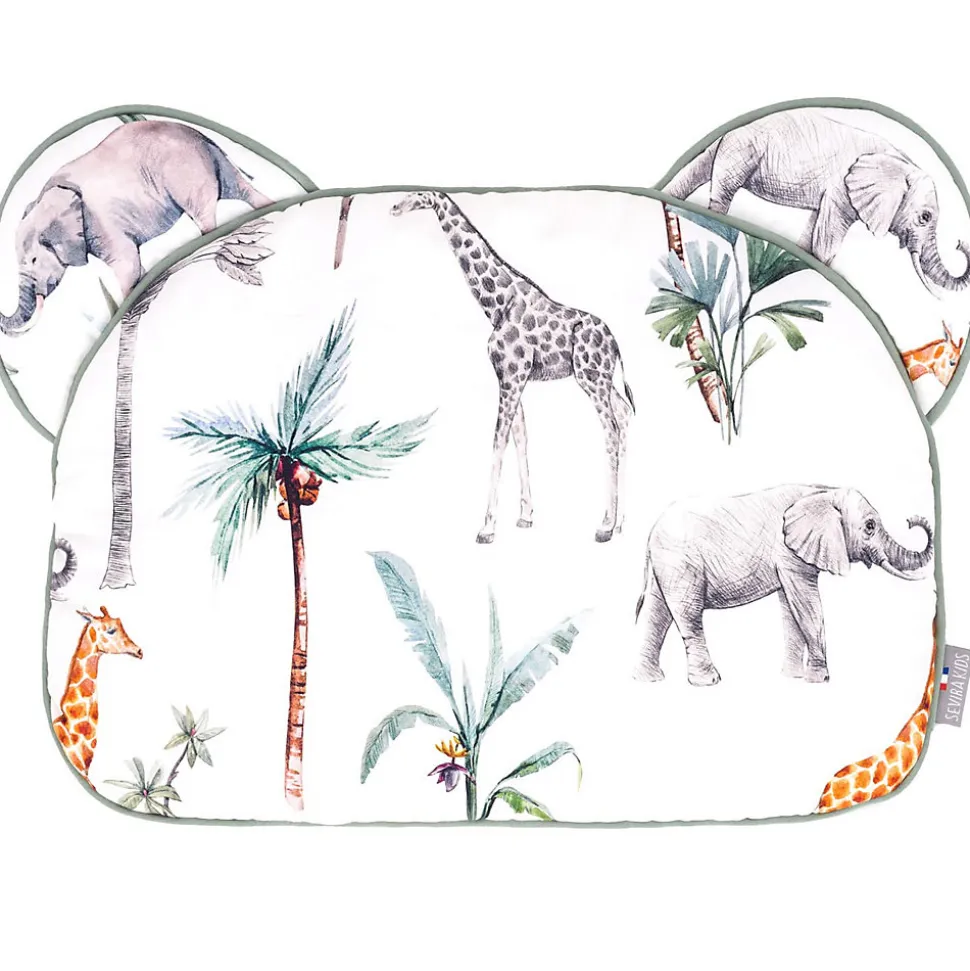 Oreiller coussin plat réversible Safari