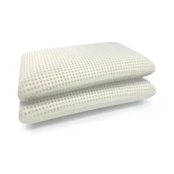 Oreiller Daccardo, coussin "barre de savon" déhoussable en mousse à mémoire de forme 71x41h11 cm, lot de 4