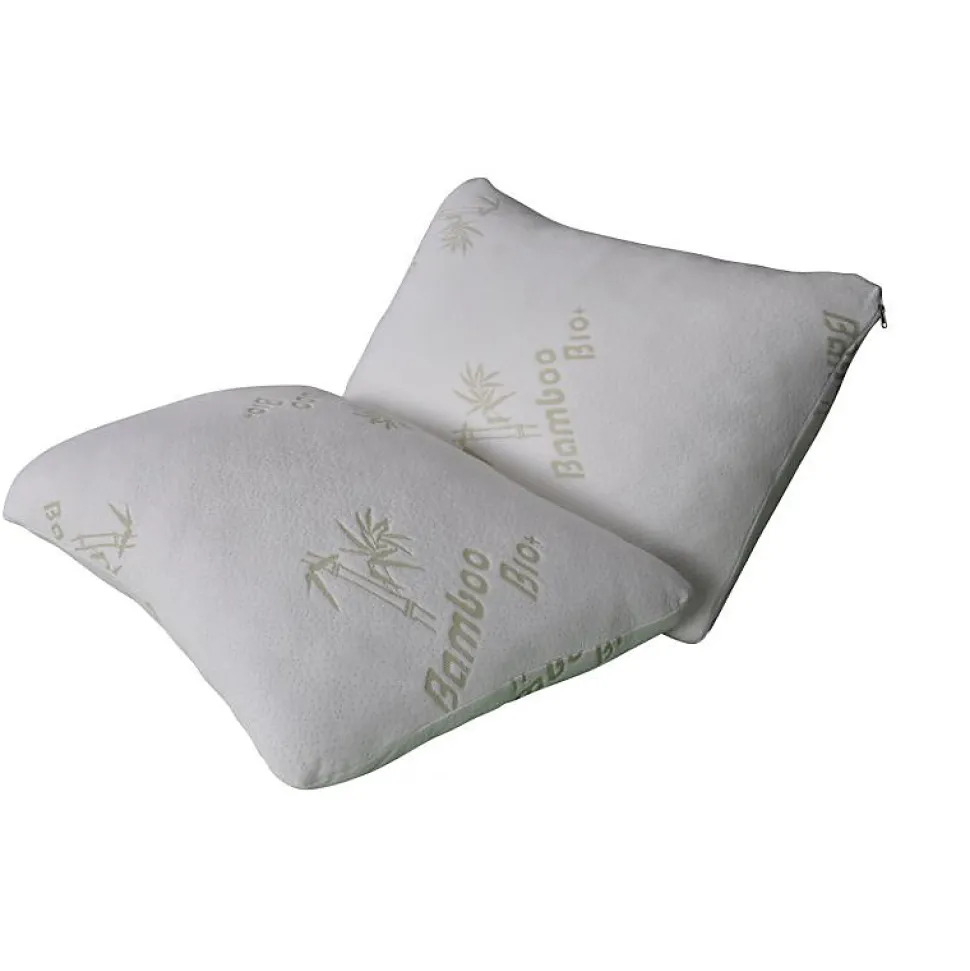 Oreiller de luxe en bambou Queen 50x76cm Herzberg HG5076BM-blanc