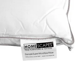 Oreiller en microfibre et coton damassé, 50 x 75 cm - HOMESCAPES