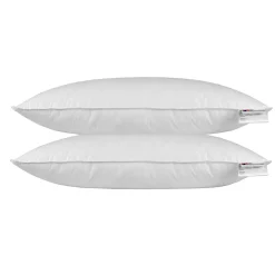 Oreiller en plumes de canard 40 x 80 cm - lot de 2 - HOMESCAPES
