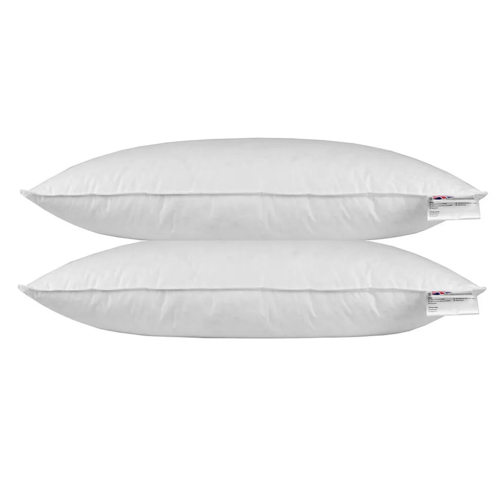 Oreiller en plumes et duvet de canard 40 x 80 cm - lot de 2 - HOMESCAPES