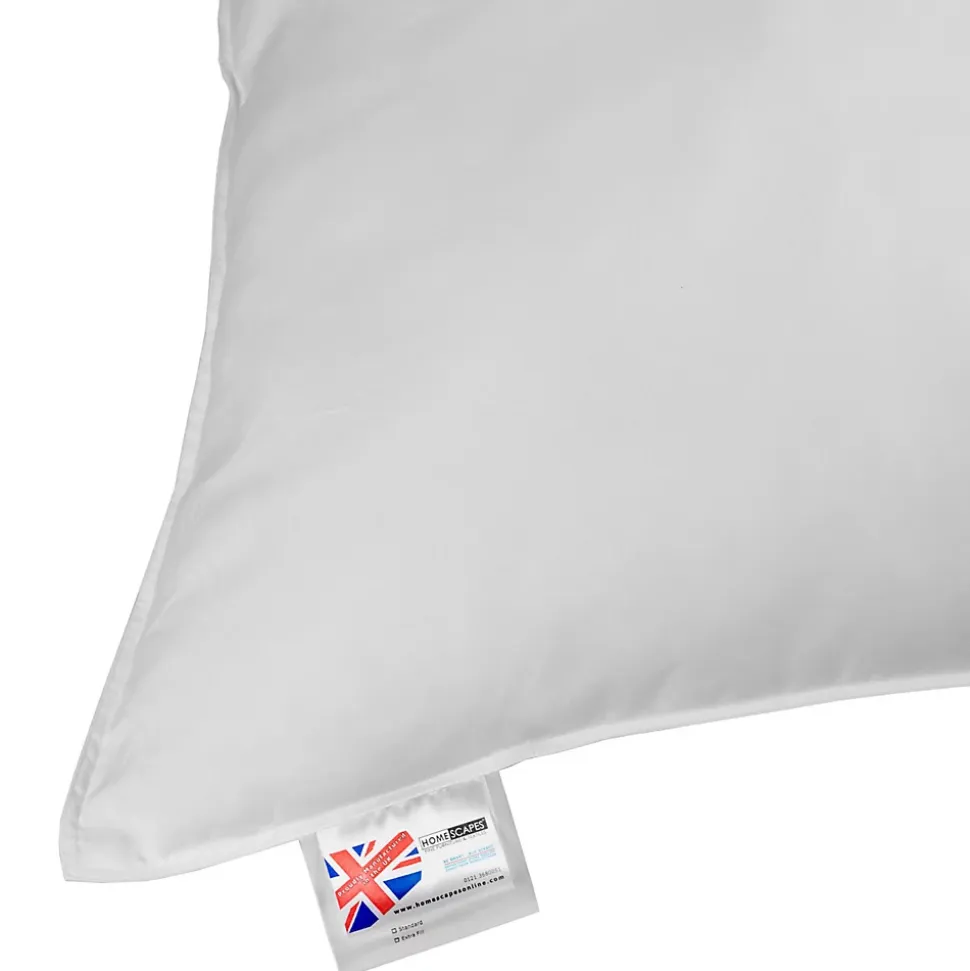 Oreiller en plumes et duvet d'oie 80 x 80 cm - lot de 2 - HOMESCAPES