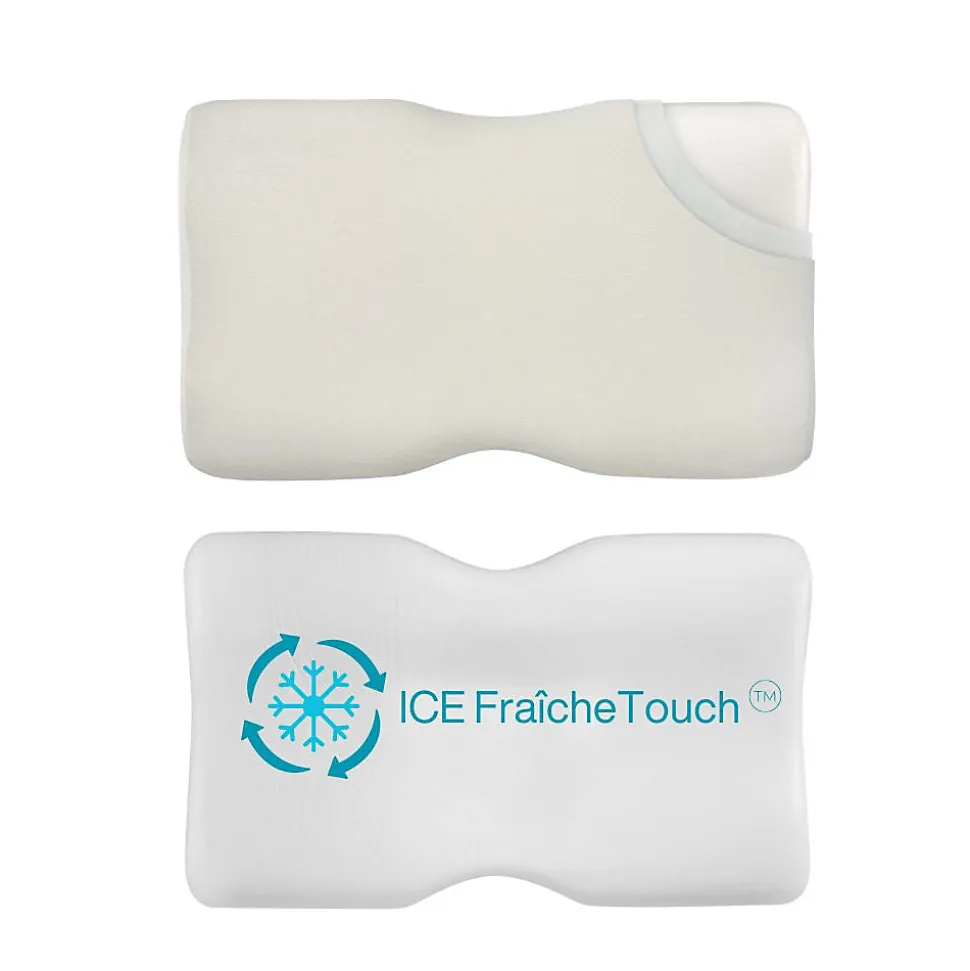 Oreiller ergonomique de luxe avec taie d'oreiller rafraîchissante 3 taies d'oreiller