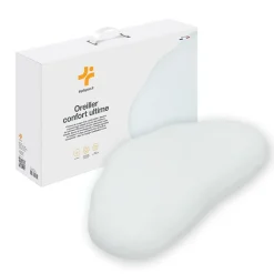 Oreiller ergonomique en forme de nuage - mousse à mémoire de forme - 57x35x12 - INPHYSIO