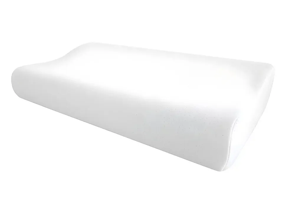 Oreiller ergonomique mémoire de forme 30 x 50 cm de YSMÉE - Blanc- SLEEPY