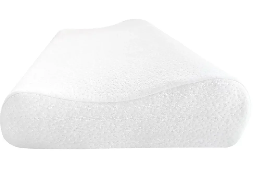 Oreiller ergonomique mémoire de forme 30 x 50 cm de YSMÉE - Blanc- SLEEPY