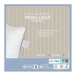 Oreiller Fjord Grand Hotel LESTRA moelleux coton satin 50x70