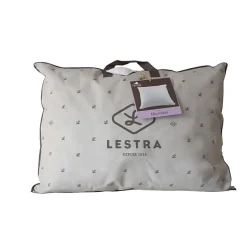 Oreiller Microduv Lestra Mi-ferme coton satiné carreaux
