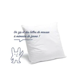 Oreiller Mémoire de Forme mixte 65x65cm Barrettes de mousse