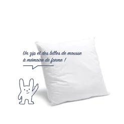 Oreiller Mémoire de Forme mixte 60x60cm Barrettes de mousse