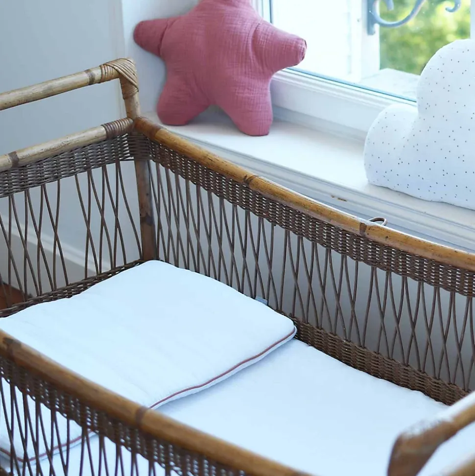 Oreiller plat en gaze de coton Jeanne