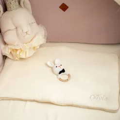 Oreiller plat en gaze de coton Jeanne