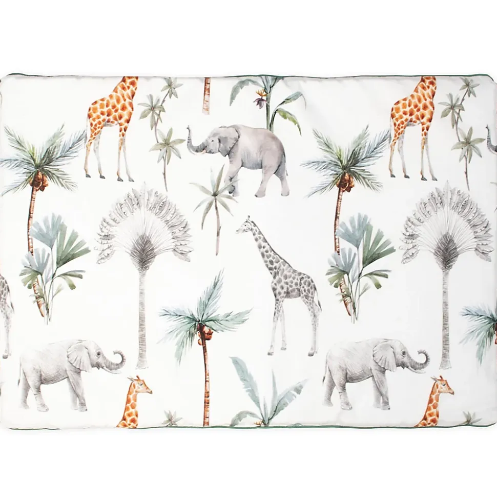 Oreiller plat réversible en coton Safari