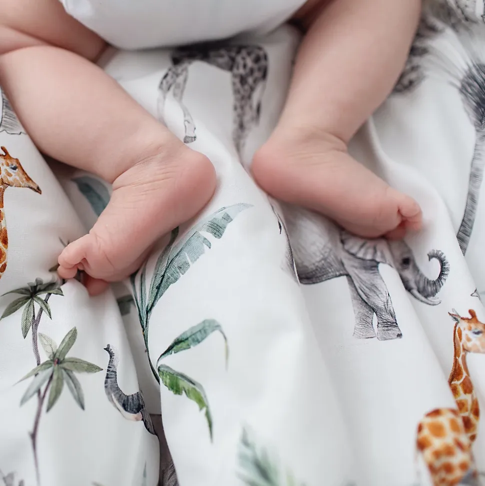 Oreiller plat réversible en coton Safari