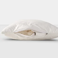 Oreiller rectangulaire en laine, 40 x 80 cm - HOMESCAPES