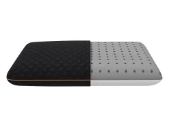 Oreiller respirant à mémoire de forme charbon - Déhoussable - 40 x 60 cm - Noir - BALDIA