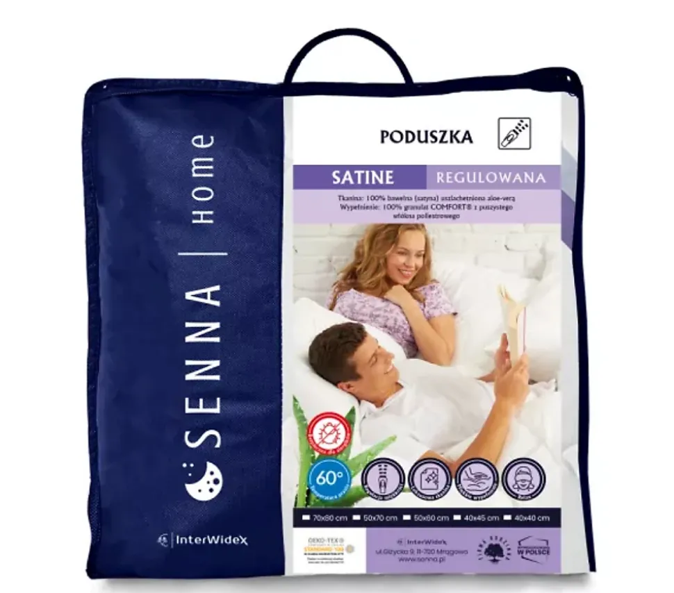 Oreiller réglable 40x40 SATINE Senna Home