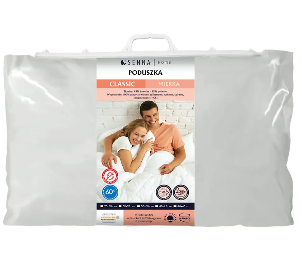 Oreiller 50x60 CLASSIC DOUX Senna Home Blanc