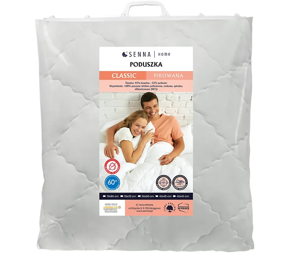 Oreiller 70x70 CLASSIC QUILTED Senna Home Blanc