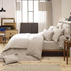 OUREA - Chemin de Lit 90x200cm Capitonné Gaze de Coton Pampa