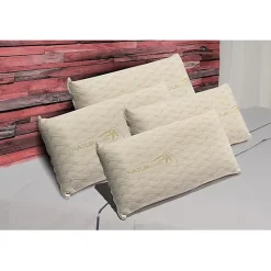 Pack 4 Oreillers Visco Natur Care 150 x 40 cm Medium Firm - Noyau Viscoélastique - Housse amovible - Couleur Beige. ECCOX