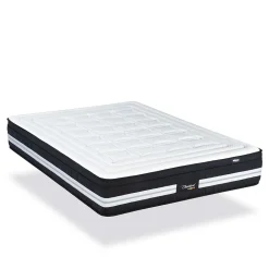 Pack Chambord 90x200 cm Matelas Ressorts + Sommier Bois + Accessoires